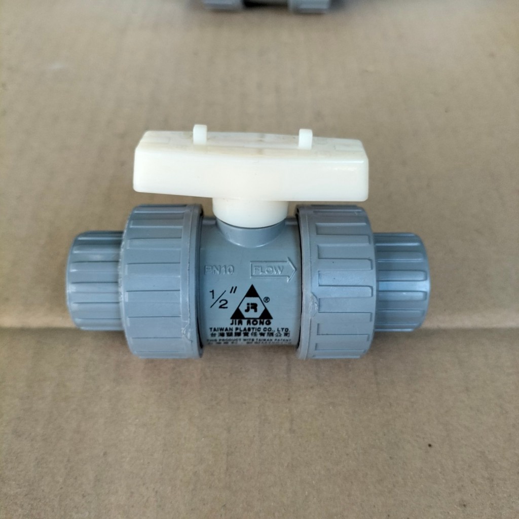 Van nước pvc 2 đầu rắc co phi  21mm,27mm và 34mm