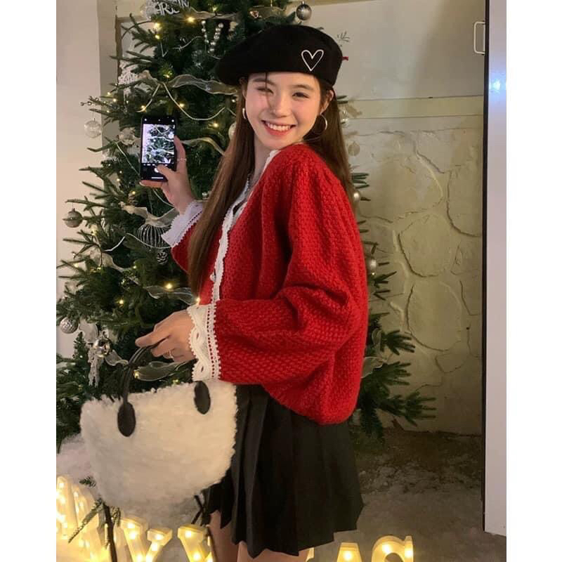 CARDIGAN HAI MÀU DÁNG TAY PHỒNG