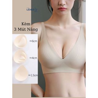 Áo Ngực Độn To 6CM iBra, Áo Lót Nâng Ngực To Tròn Đệm Mút Dày Sexy, Không Gọng, Mặc Đồ Body Không Lộ Viền Gợi Cảm A65