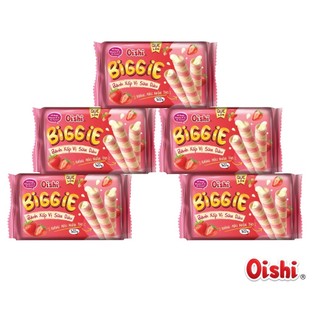 Bánh quế xốp nhân kem Oishi Biggie gói 120g