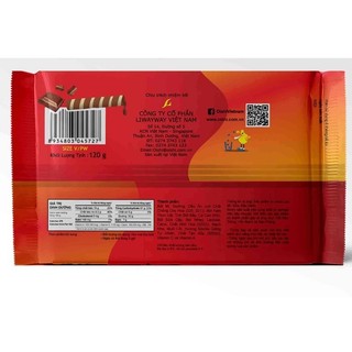 Bánh quế xốp nhân kem Oishi Biggie gói 120g