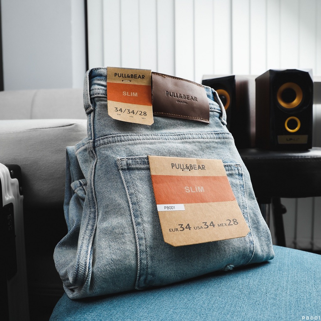 Quần Jean Dài Nam PB Xanh Rách, Form Slim-fit, chất vải co giãn nhẹ, ống 15-18cm Hàng VNXK - PB001