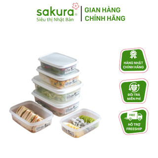Hộp nhựa đựng thực phẩm nắp dẻo Nhật Bản các cỡ - Made in Japan