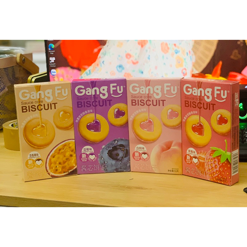 Bánh macaroon hộp giấy có nhân vị trái cây hộp 50gr - 55g- 132gr/ Tuỳ loại