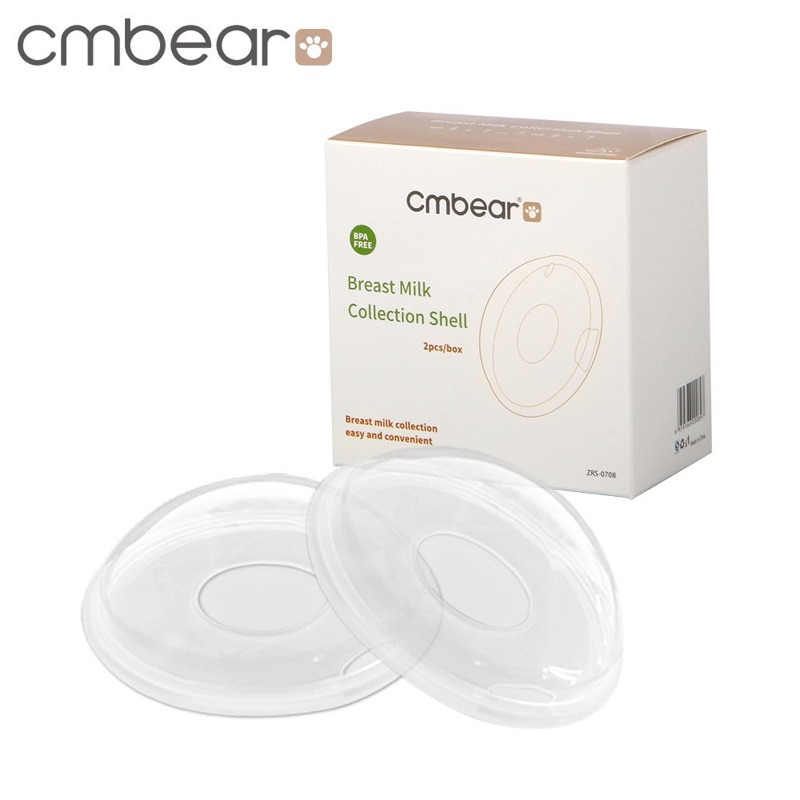 Hộp 2 phễu hứng sữa chống tràn Cmbear chất liệu silicon an toàn cho mẹ và bé