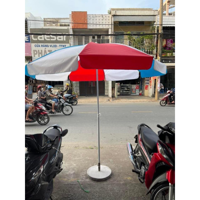 Ô Dù che nắng mưa 2m4 vải dù chưa chân đế