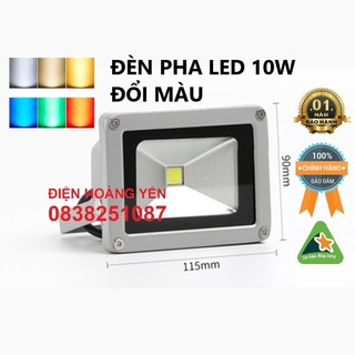 ĐÈN PHA LED 10W SIÊU SÁNG (Trắng/Vàng/Dương/Lá/Đỏ/Đổi màu)