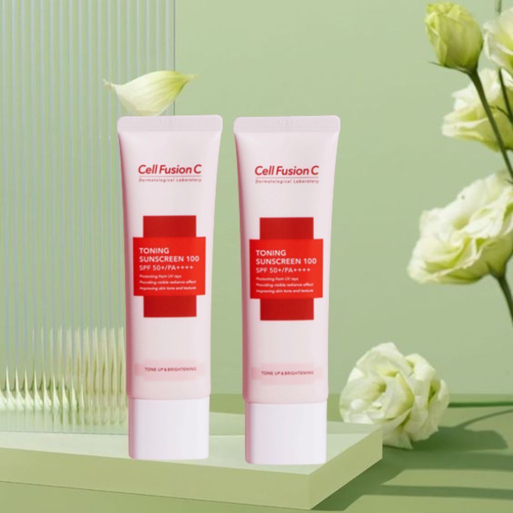 Kem chống nắng làm sáng da Cell Fusion C Toning Sunscreen SPF50 10ml (Hồng) . .