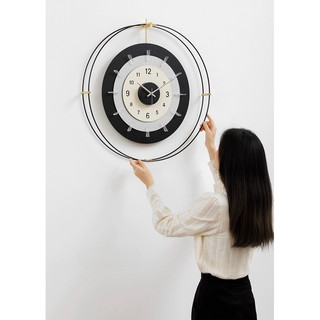 Đồng hồ treo tường 3 màu tối giản, hiện đại Art Circle Clock phong cách Bắc Âu
