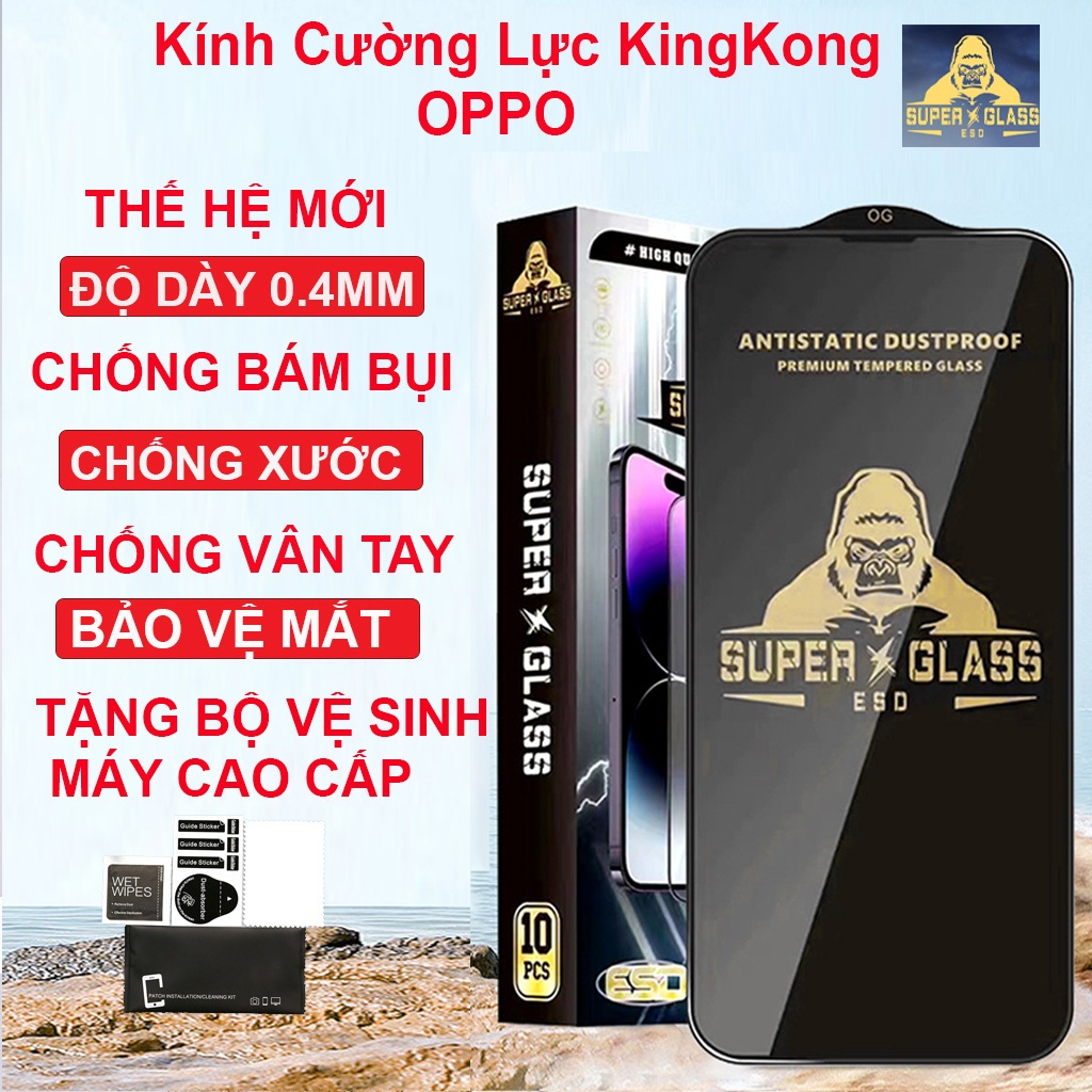 Kính cường lực Oppo A3s / A1k / Realme C1 / Realme C2 KingKong full màn bảo vệ màn hình cực đẹp giá rẻ