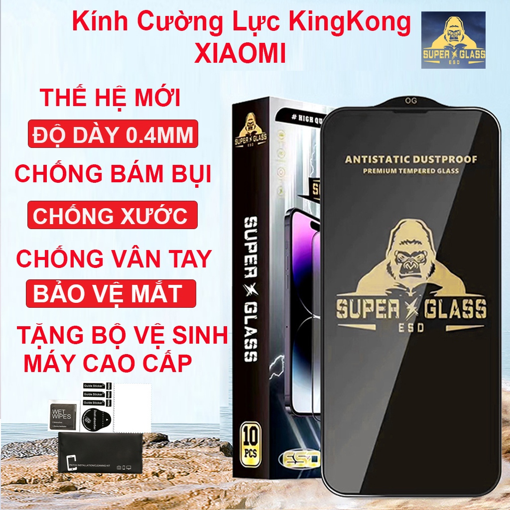 Kính cường lực Xiaomi Redmi K40 / K40 PRO / K40 GAMING / POCO F3 KingKong full màn bảo vệ màn hình g