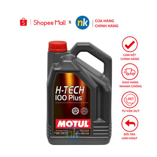 Nhớt tổng hợp 100% xe ô tô motul h-tech 100 plus 5w30 4l api sp nk