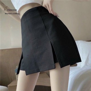  Chân váy chữ a xẻ tà 2 bên chất uni ôm body co dãn nhiều siêu đẹp 