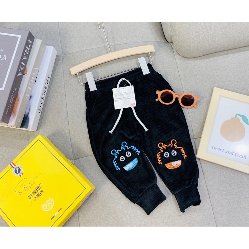 Quần nhung giữ nhiệt hoạt hình cho bé trai