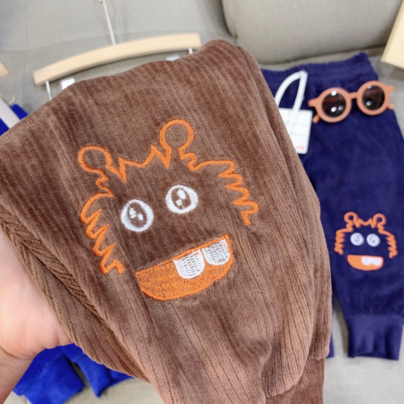 Quần nhung giữ nhiệt hoạt hình cho bé trai