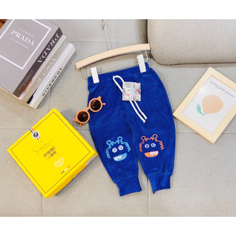 Quần nhung giữ nhiệt hoạt hình cho bé trai