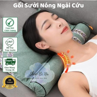 Gối thảo dược ngải cứu-gối sưởi ấm,chườm nóng,kê cổ gối đầu với hương thơm ngải cứu thư giãn giảm mệt mỏi,stress