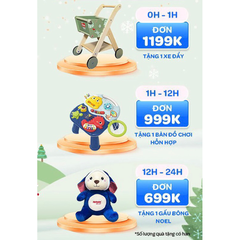 Quà tặng tã bỉm Huggies cho bé chính hãng Huggies