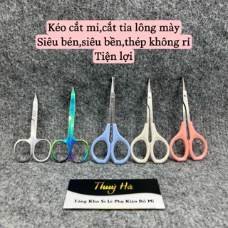 (Loại 1) Kéo cắt mi siêu bén chuyên dùng cho makeup, cắt tỉa lông mi, lông mày, lông mũi bằng thép không rỉ \ Thúy Hà
