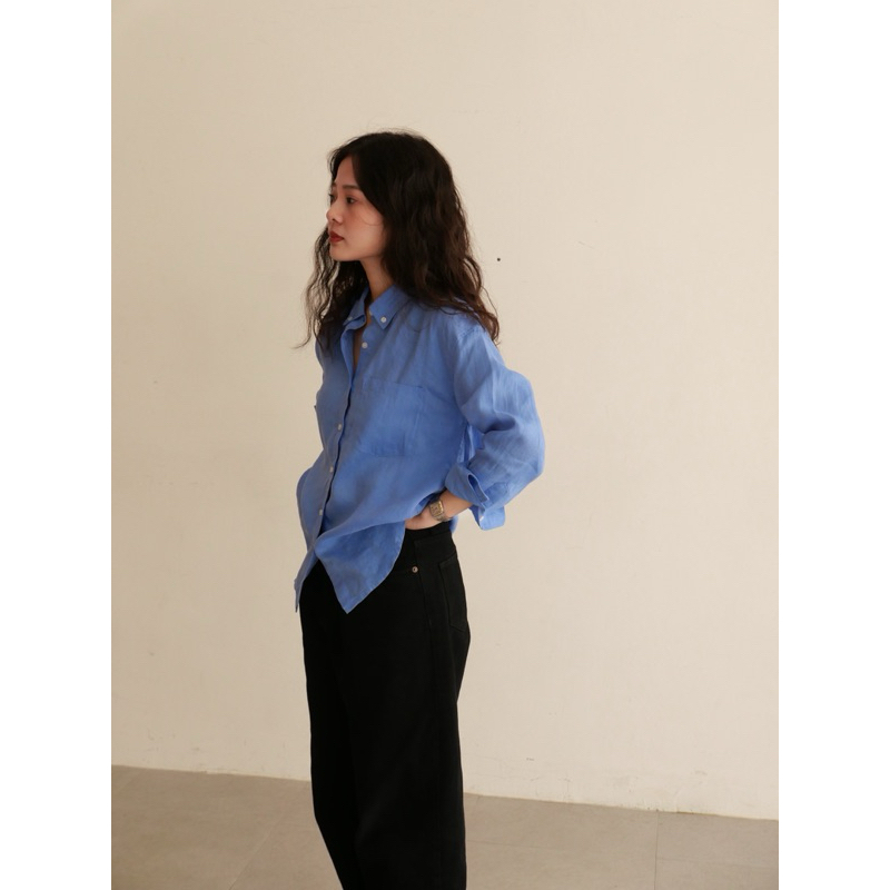 DE PLAGE - ÁO SƠ MI LINEN 1980 BUTTON DOWN