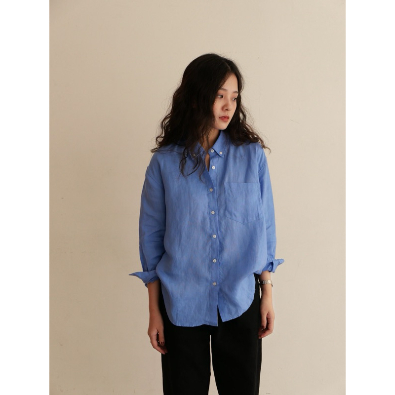 DE PLAGE - ÁO SƠ MI LINEN 1980 BUTTON DOWN