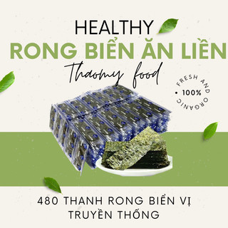 Bịch 480 thanh rong biển tẩm vị ăn liền - hương vị truyền thống -240 gói-1 gói 2 thanh - càng ăn càng ghiền
