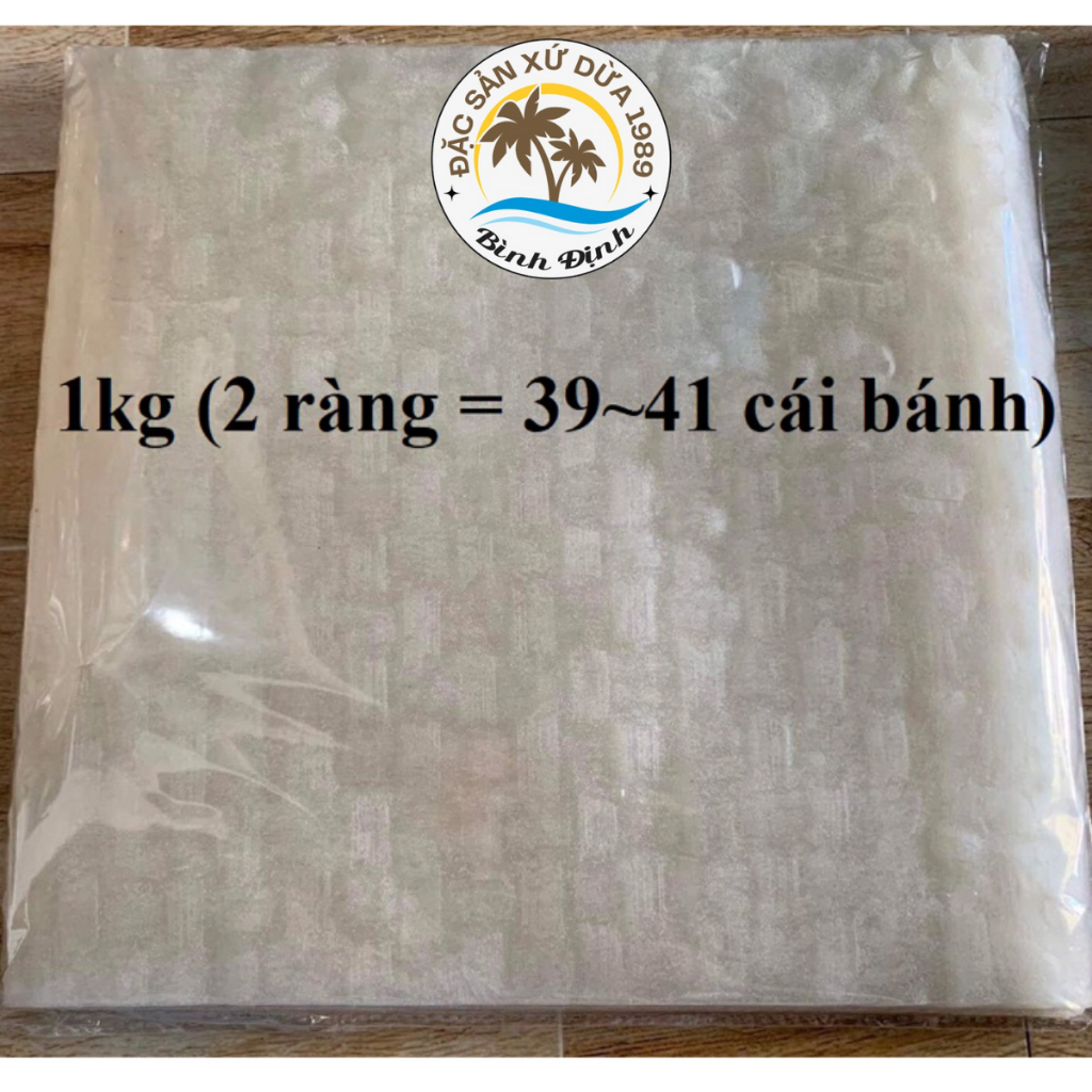 1kg BÁNH TRÁNG NHÚNG DẺO ĐẶC SẢN BÌNH ĐỊNH- LOẠI  VUÔNG 2 RÀNG