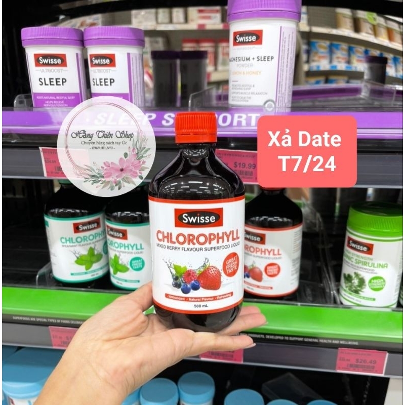 Nước Diệp Lục Swisse Chlorophyll của Úc 500ml