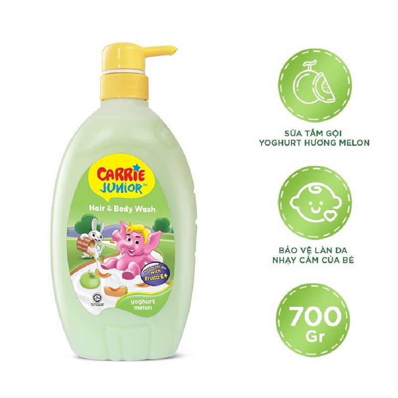 Sữa Tắm Gội toàn thân cho bé Carrie Junior 700g chính hãng