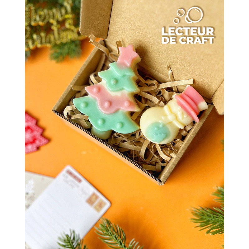 Hộp xà phòng tạo hình Noel dùng làm quà tặng bạn bè, người yêu, người thân dịp Giáng Sinh, sinh nhật