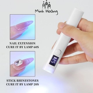 đèn hơ sơn gel tích điện mini có màn hình hiển thị số giây và phần trăm pin