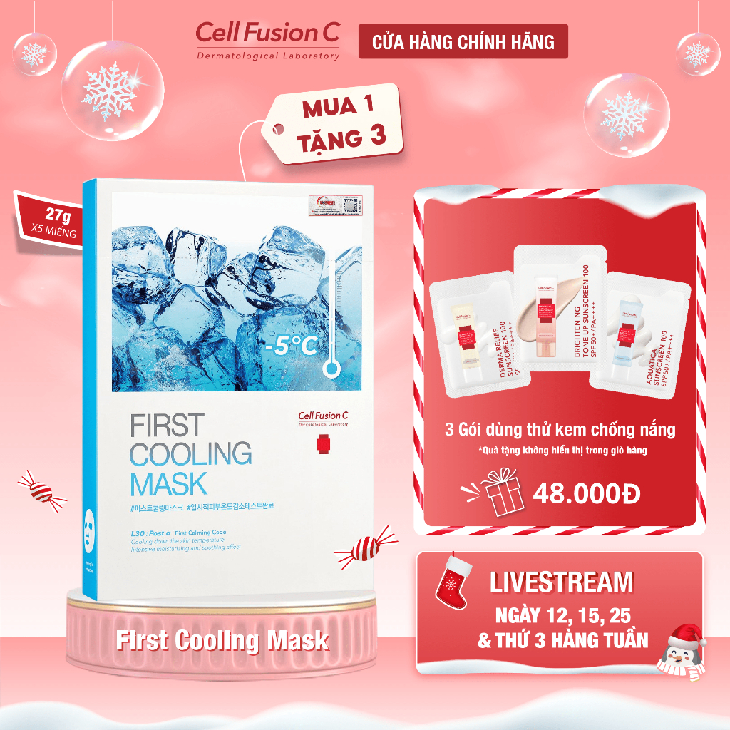 Mặt Nạ Cấp Ẩm Và Làm Dịu Da Khẩn Cấp Cell Fusion C First Cooling Mask