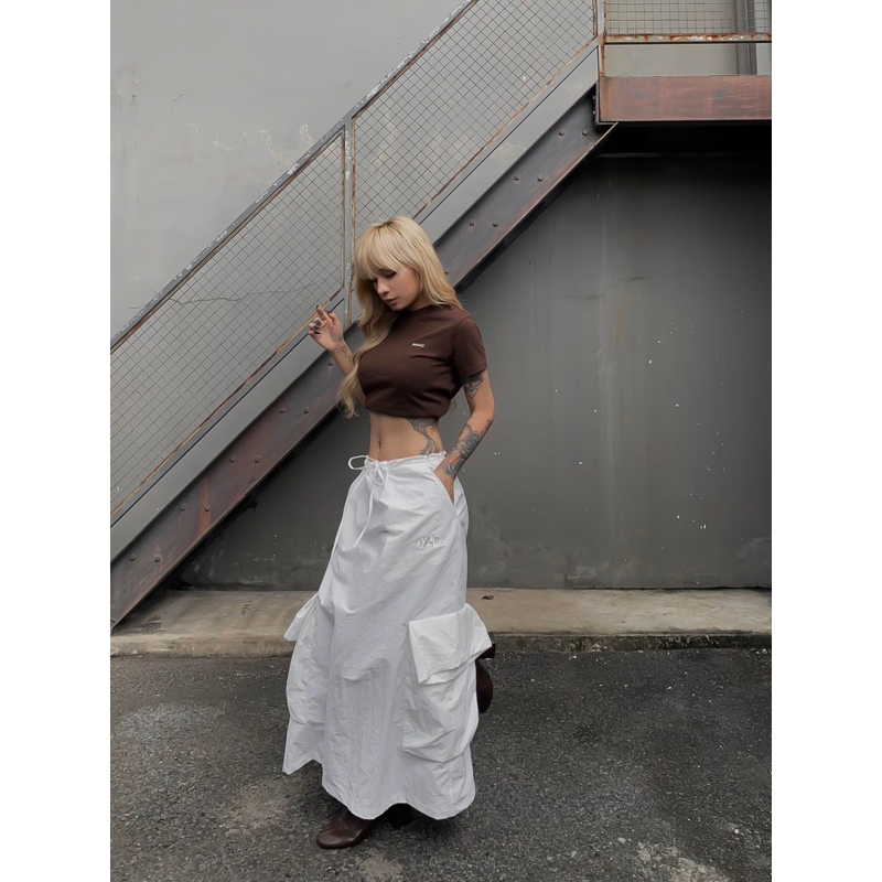 MAHU - CHÂN VÁY DÀI VẢI DÙ TÚI HỘP PARACHUTE