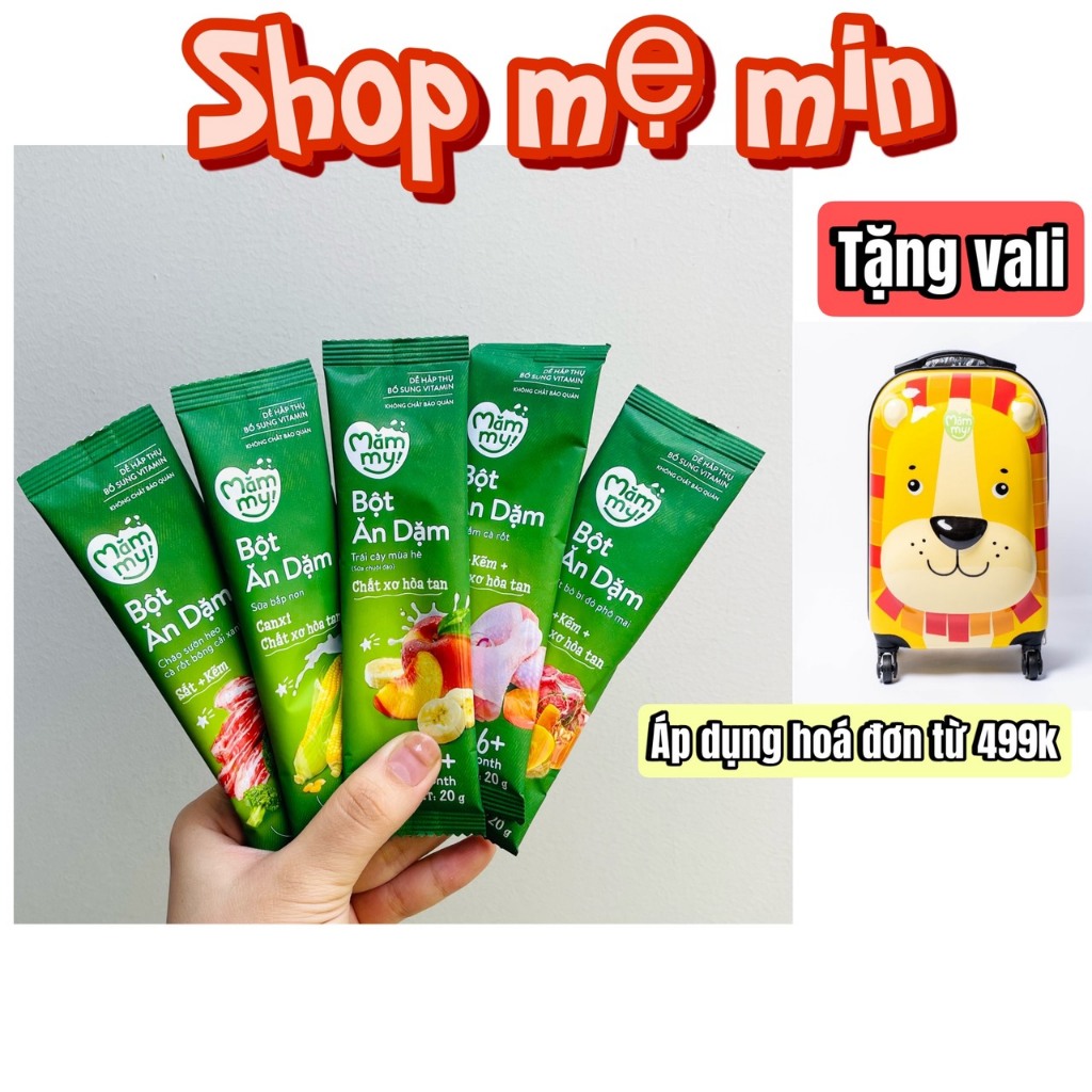 (lẻ 1 gói) bột ăn dặm Mămmy cho bé từ 6 tháng giảm táo bón, tăng cân. Bột ăn dặm Shop mẹ min