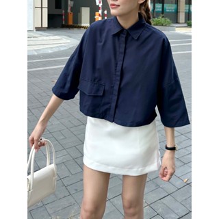 Áo sơmi tay lỡ form rộng dáng lửng - Shin Shirt