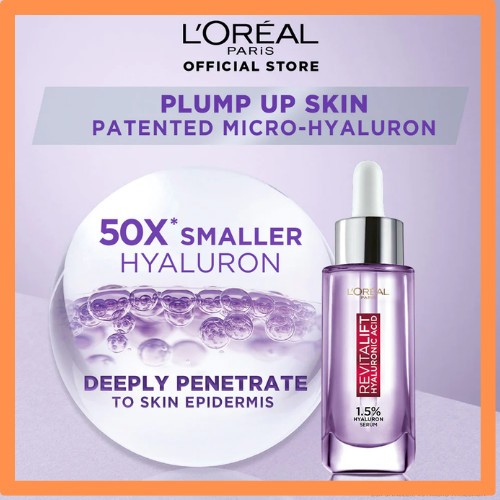 Serum Loreal HA Revitalift 1.5% Hyaluronic Acid Serum dưỡng cấp ẩm tức thì căng mướt da 30ml Aya.shop