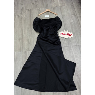 maxi trễ vai nơ lưng tơ