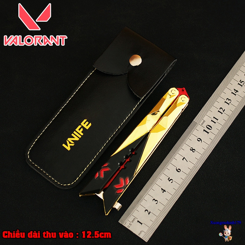 Mô hình Valorant Champion 2022 Butterfly knife balisong Full hợp kim múa siêu mượt kèm kệ đỡ