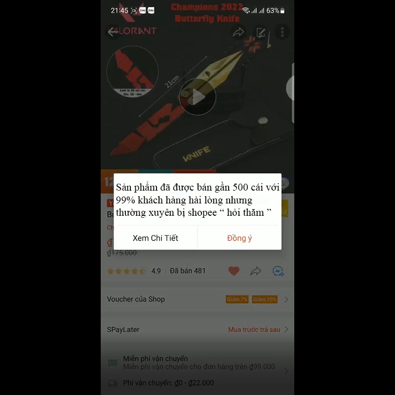 Mô hình Valorant Champion 2022 Butterfly knife balisong Full hợp kim múa siêu mượt kèm kệ đỡ