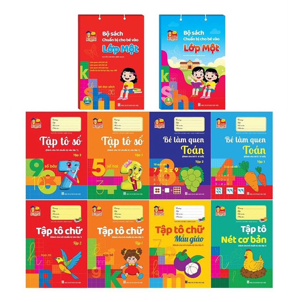 Combo Chuẩn Bị Cho Bé Vào Lớp 1 MESAU.KIDS Làm Quen Chữ Cái Chữ Số Toán Học Luyện Đọc Luyện Viết Nét Chữ Cơ Bản