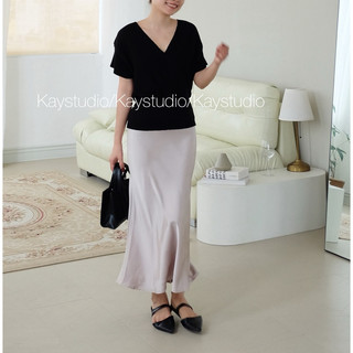[KAYSTUDIO] CHÂN VÁY LỤA BE