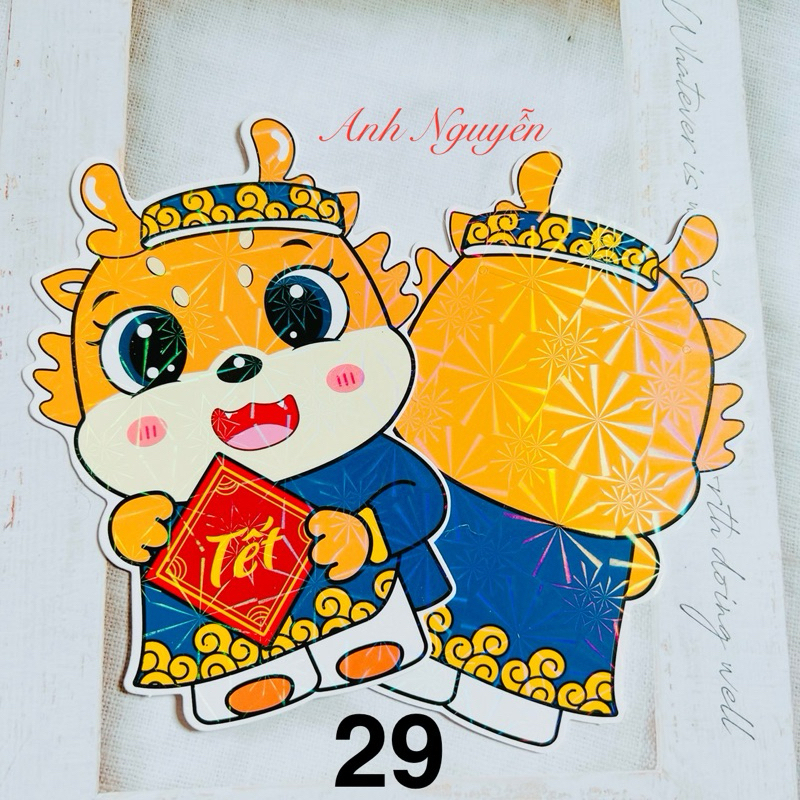 Lixi chibi tết, Lì xì hoạt hình tết Giáp Thìn 2024