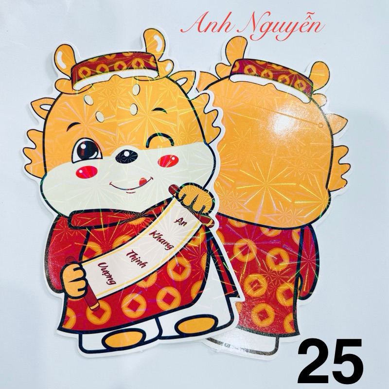 Lixi chibi tết, Lì xì hoạt hình tết Giáp Thìn 2024