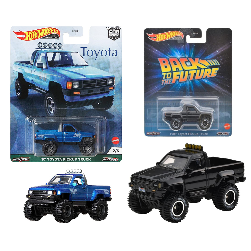 Xe mô hình Hot Wheels Premium 1987 Toyota Pickup ( card hơi xấu )