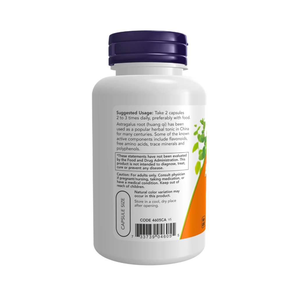 Viên Uống Astragalus NOW Nhập Mỹ Hoàng Kỳ Hỗ Trợ Miễn Dịch (100 viên) - YoungFit