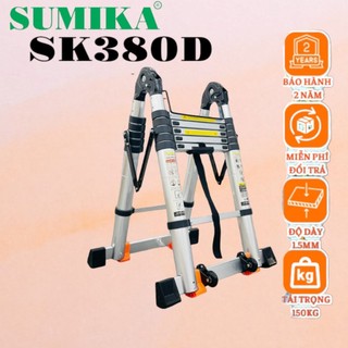 Thang nhôm rút chữ a sumika model sk380d mẫu mới 2023