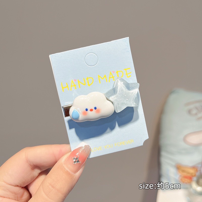 Kẹp Tóc Mái Hình Ngôi Sao Đám Mây Phong Cách Hàn Quốc Cho Nữ