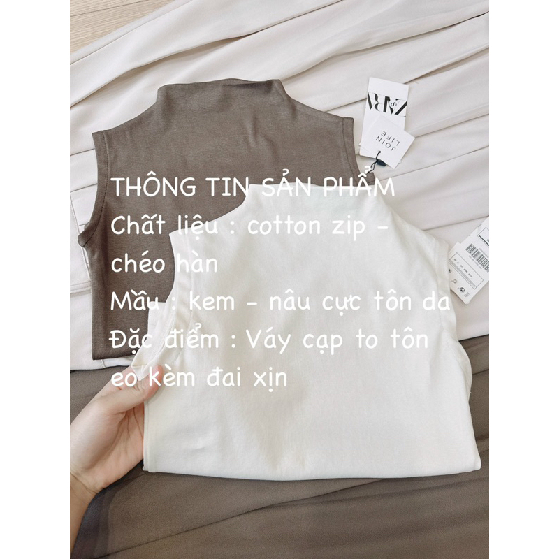 Set áo sát nách mix chân váy ly dài kèm ảnh cận chất , ảnh thật