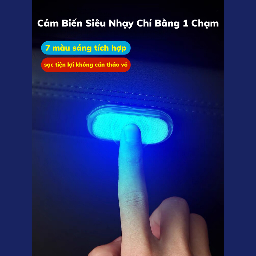 Đèn LED Gắn Trần ô tô,xe Hơi,Thắp sáng để đọc sách,lái xe,v.., sạc USB với 3 chế độ sáng điều chỉnh tiện lợi cho xe hơi