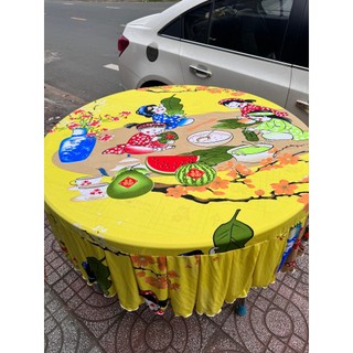 Khăn trải bàn tròn 1m2 - mẫu Tết